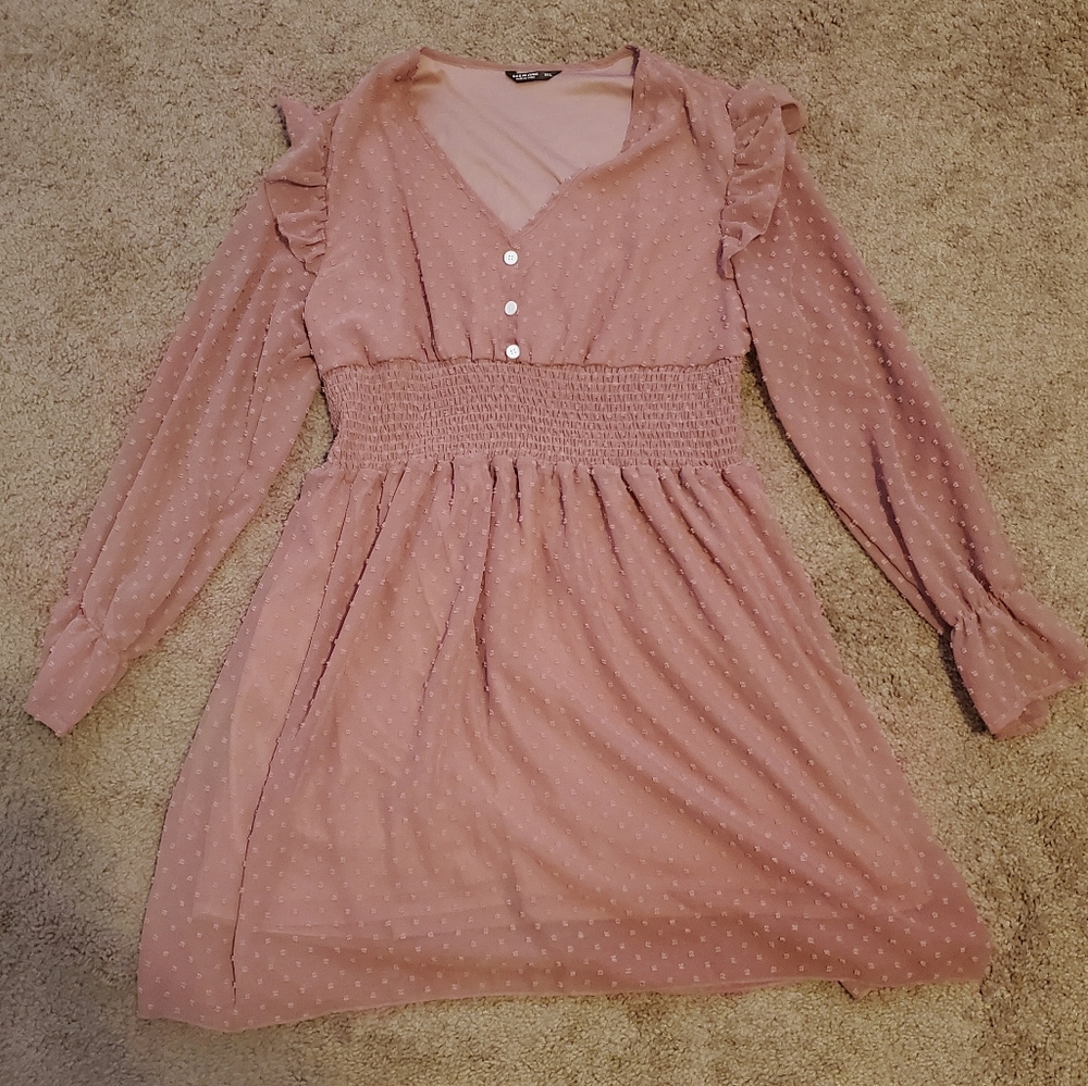 Shein Curve Pink Skater Style Dress